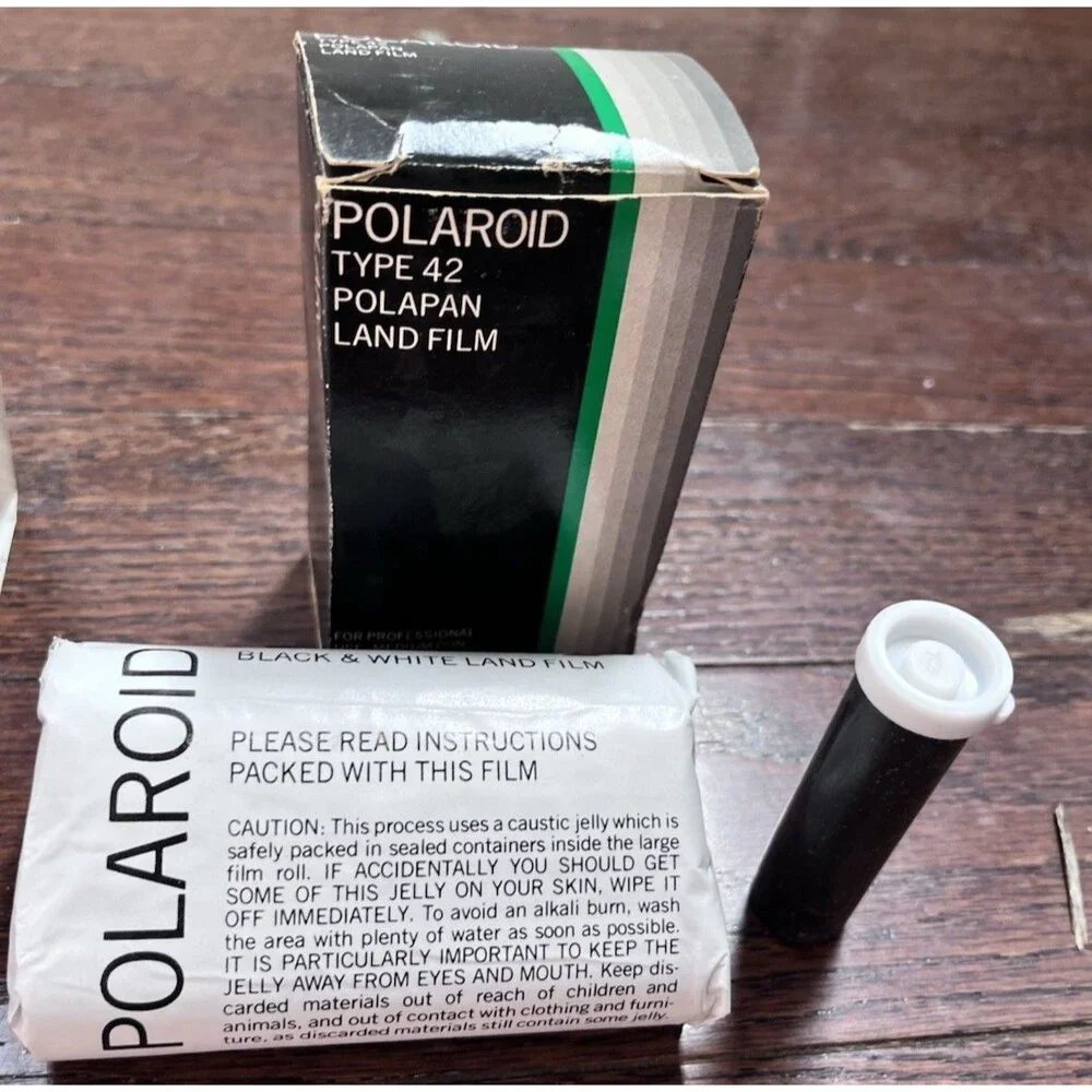Polaroid Type 42 B&W Land Film 8 prints EXPIRED 1981 Lot of 2
